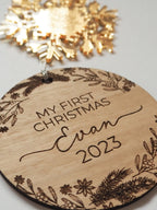My First Christmas - Pesonalised Disc Ornament