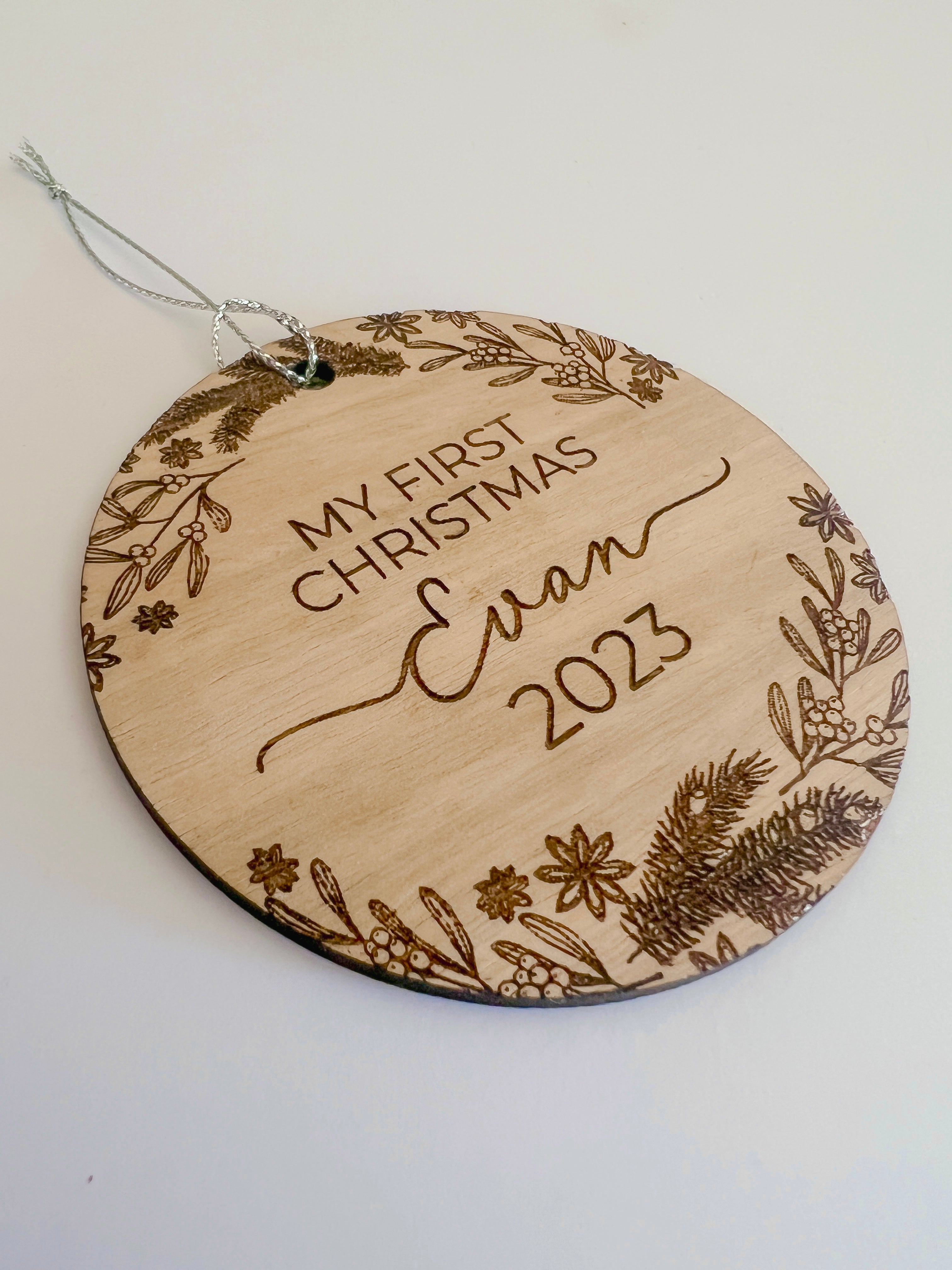 My First Christmas - Pesonalised Disc Ornament