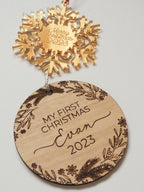 My First Christmas - Pesonalised Disc Ornament