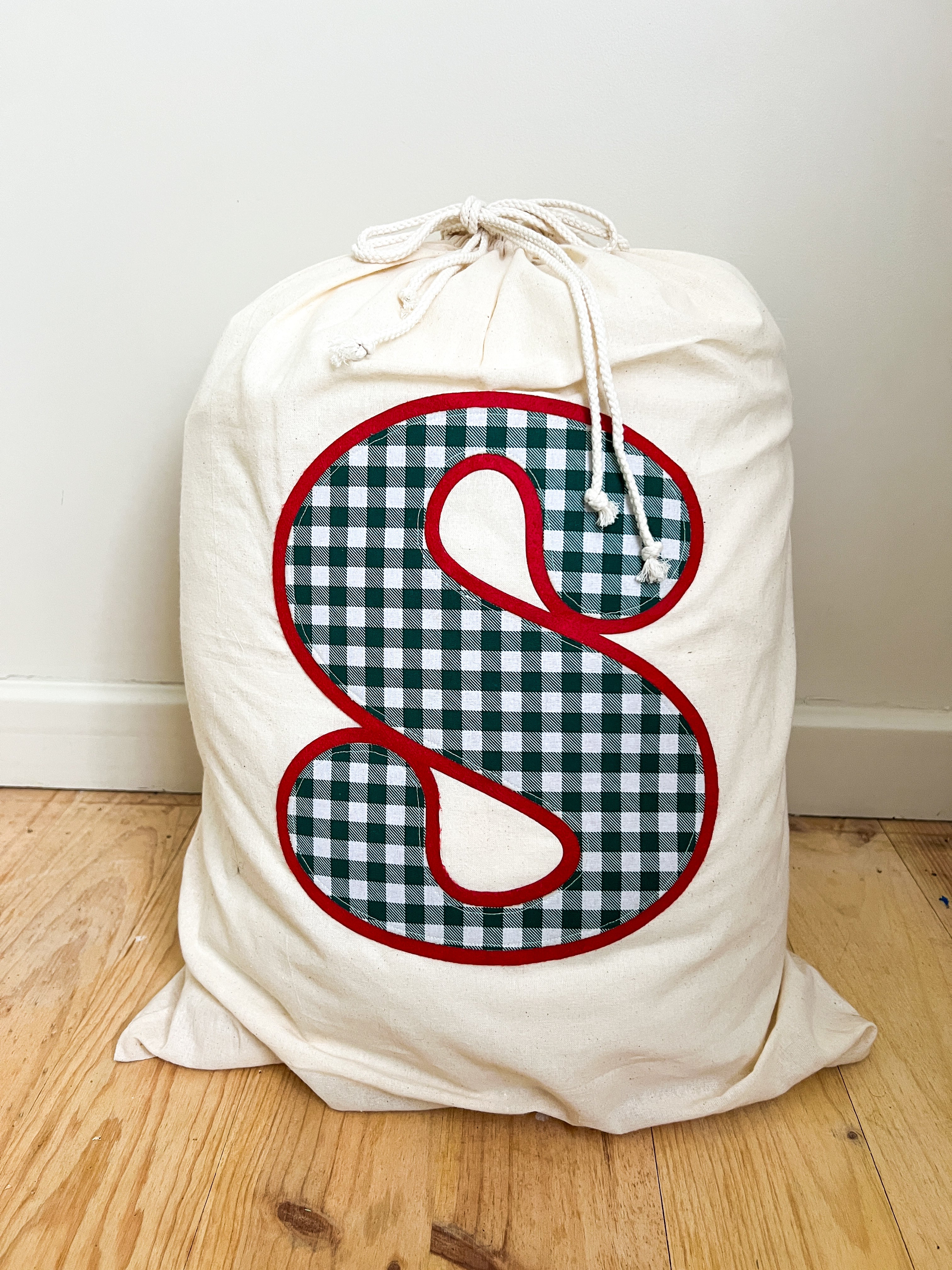 Custom Letter Santa Sack