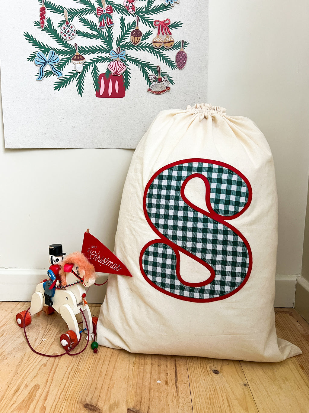 Custom Letter Santa Sack
