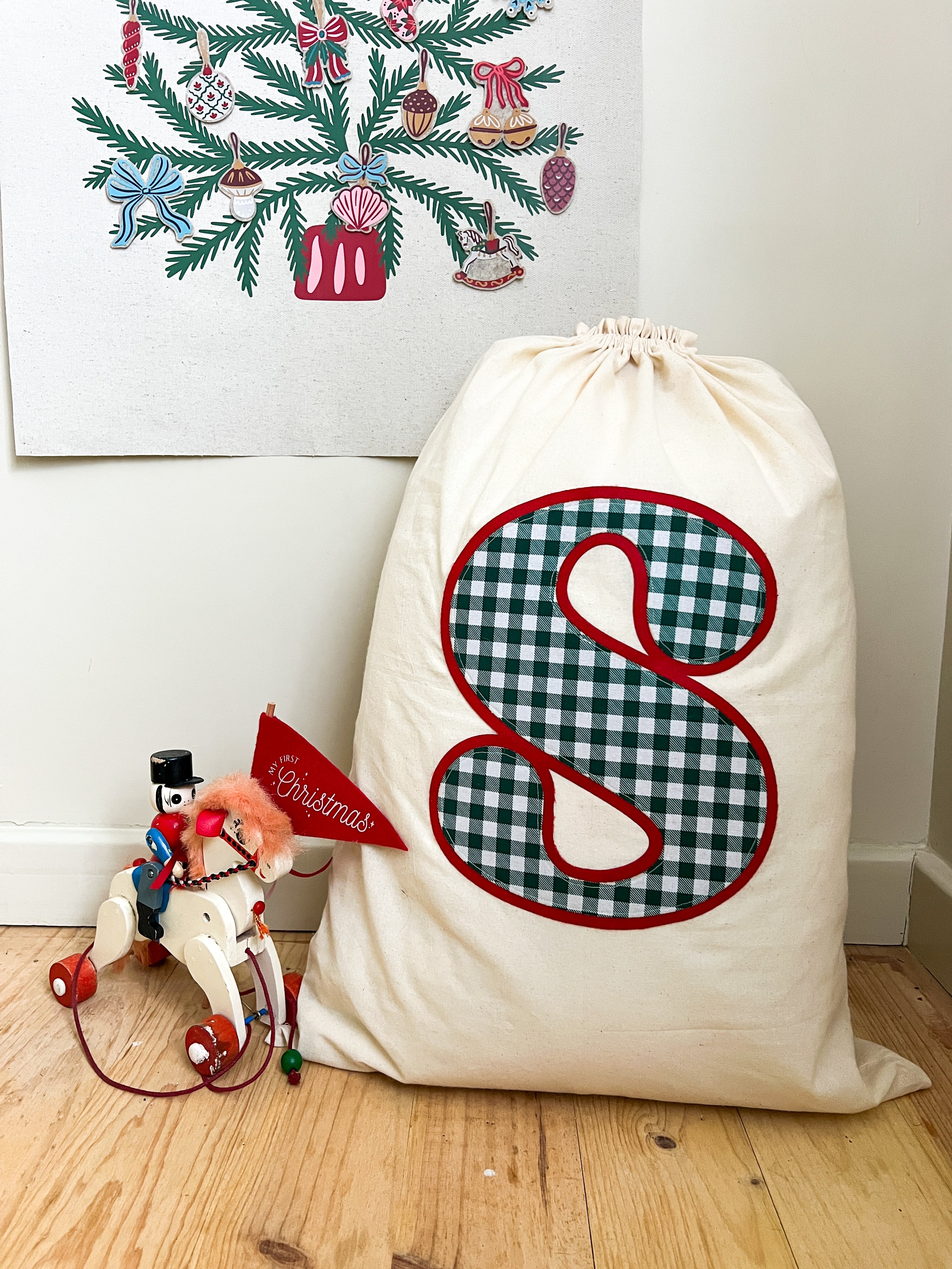 Custom Letter Santa Sack
