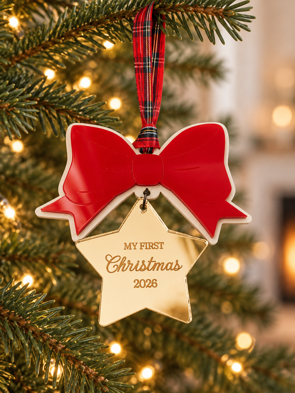 My First Christmas Bow Ornament