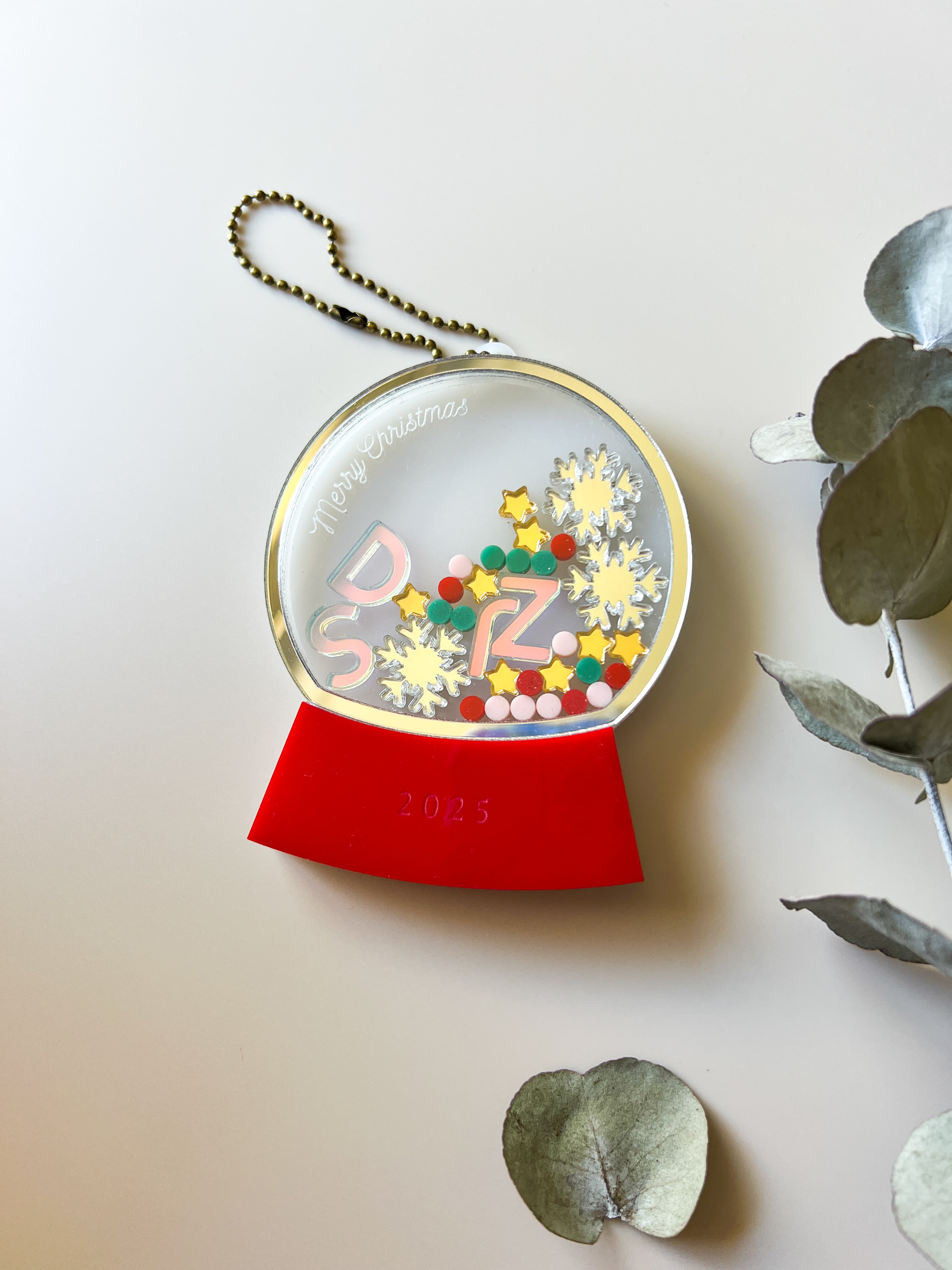 Personalised Snowdome Shaker Ornament