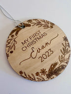 My First Christmas - Pesonalised Disc Ornament