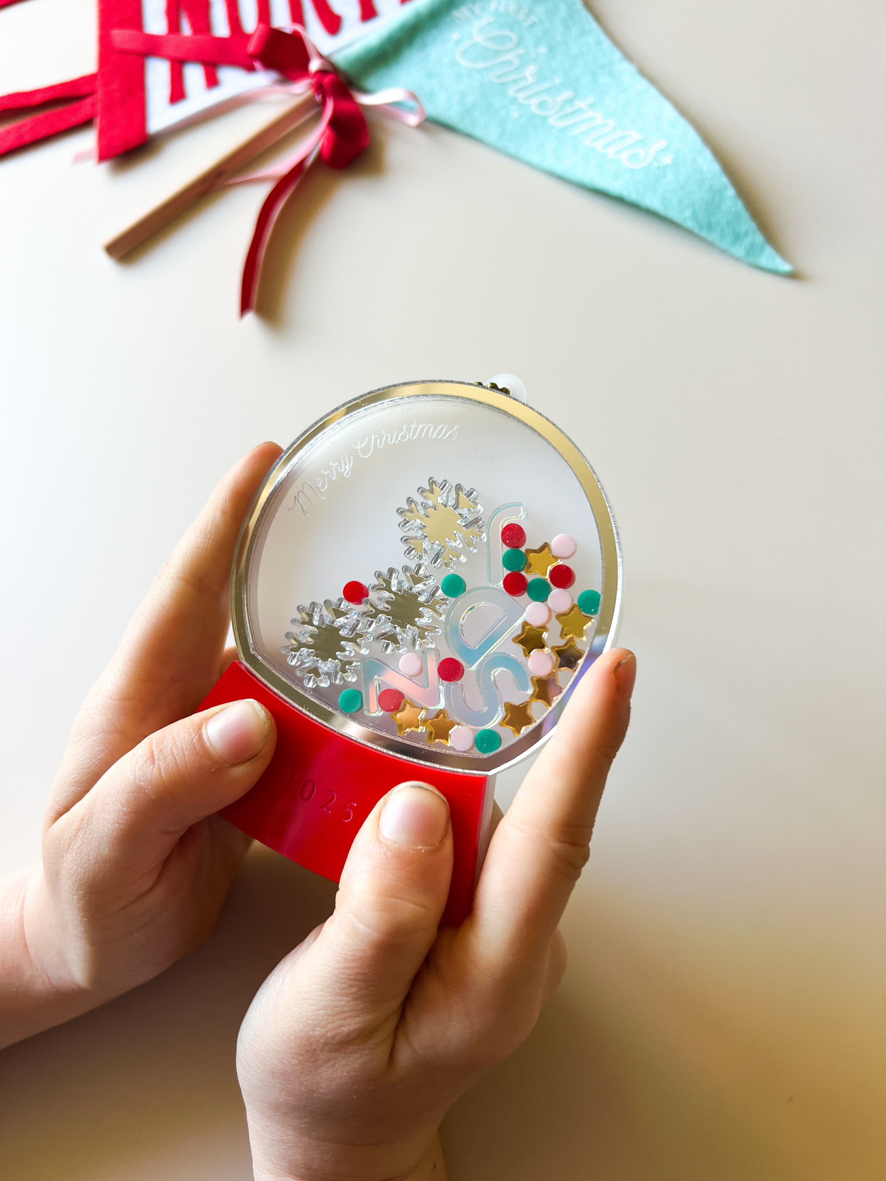 Personalised Snowdome Shaker Ornament