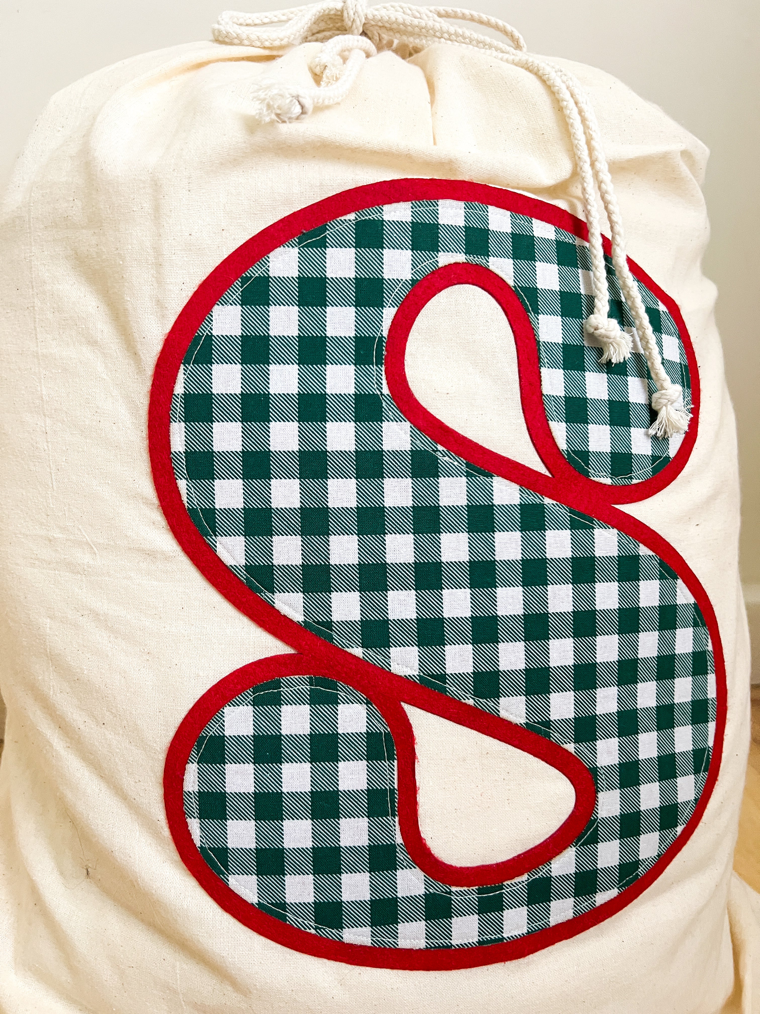 Custom Letter Santa Sack